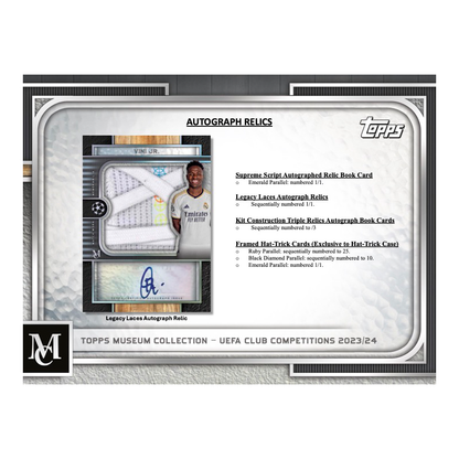 2023/24 Topps Museum Collection UEFA Champions League Soccer Hobby 12 Box Case