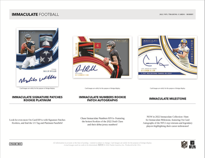 2022 Panini Immaculate Football Hobby 6 Box Case
