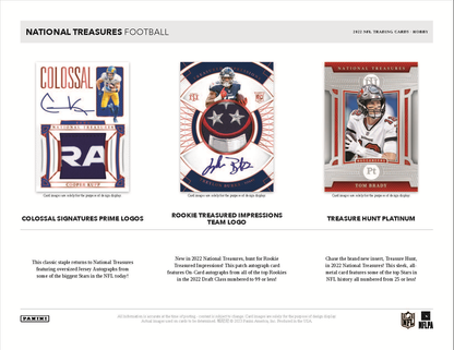 2022 Panini National Treasures Football Hobby Box