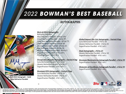 2022 Bowman's Best Baseball Hobby Box