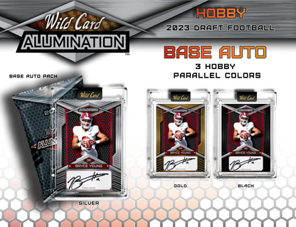 2023 Wild Card Alumination Draft Football Hobby 12 Box Case