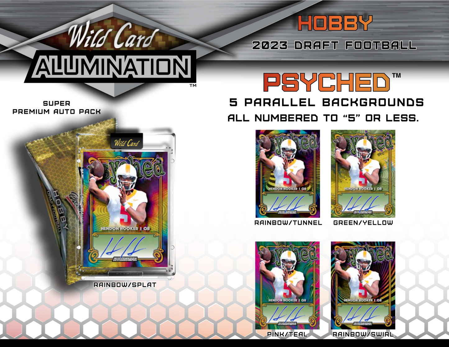 2023 Wild Card Alumination Draft Football Hobby 12 Box Case