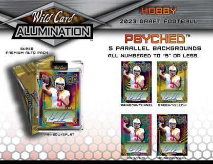 2023 Wild Card Alumination Draft Football Hobby 12 Box Case