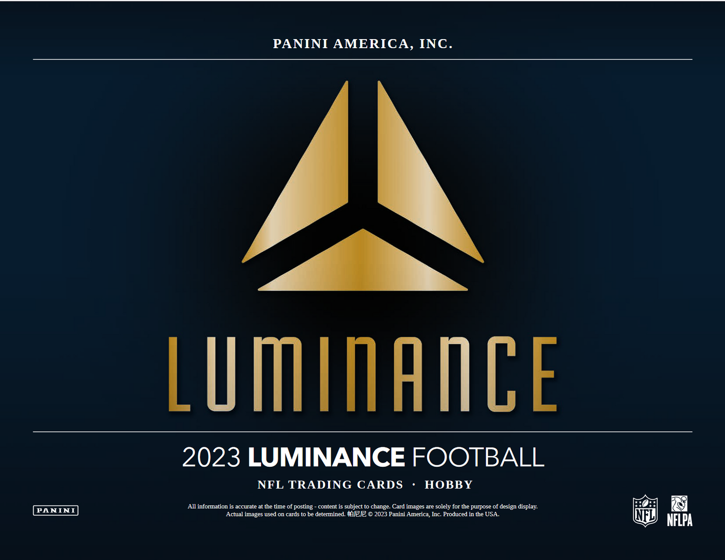 2023 Panini Luminance Football Hobby 12 Box Case