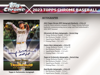 2023 Topps Chrome Baseball Jumbo HTA Box