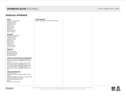 2023 Panini Donruss Elite Football Hobby 12 Box Case