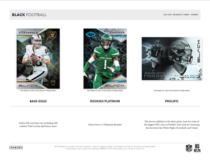2023 Panini Black Football Hobby 12 Box Case