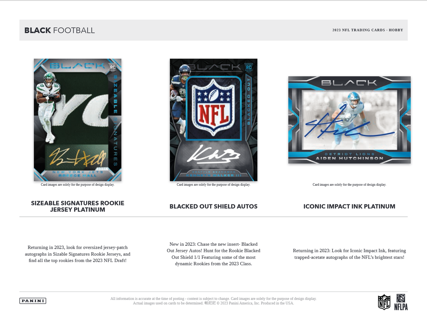 2023 Panini Black Football Hobby 12 Box Case