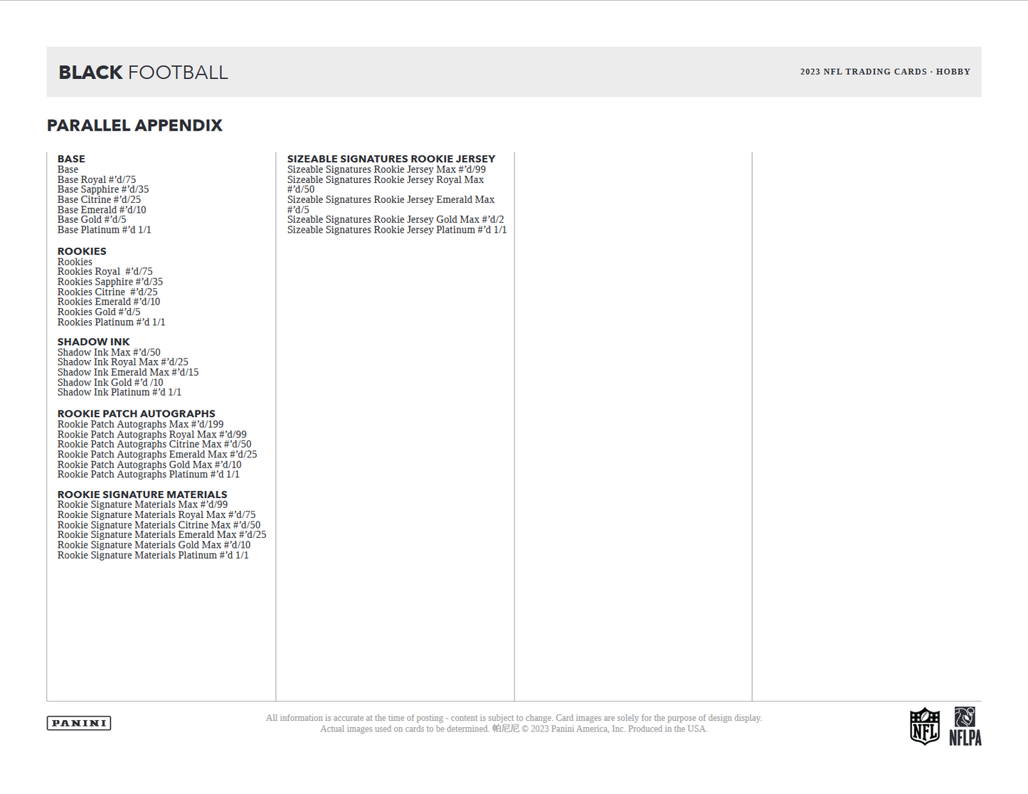2023 Panini Black Football Hobby 12 Box Case