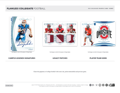 2023 Panini Flawless Collegiate Football Hobby 2 Box Case