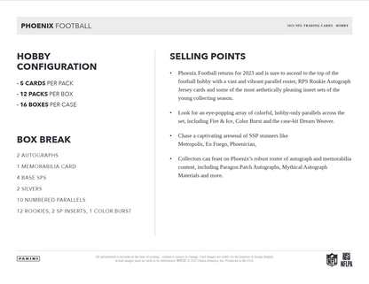 2023 Panini Phoenix Football Hobby Box