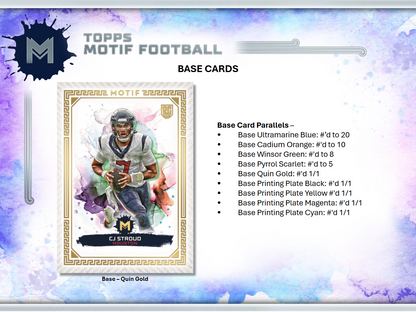 2023 Topps Motif Football Hobby 3 Box Case