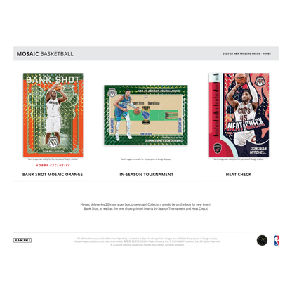 2023/24 Panini Mosaic Basketball Hobby 12 Box Case