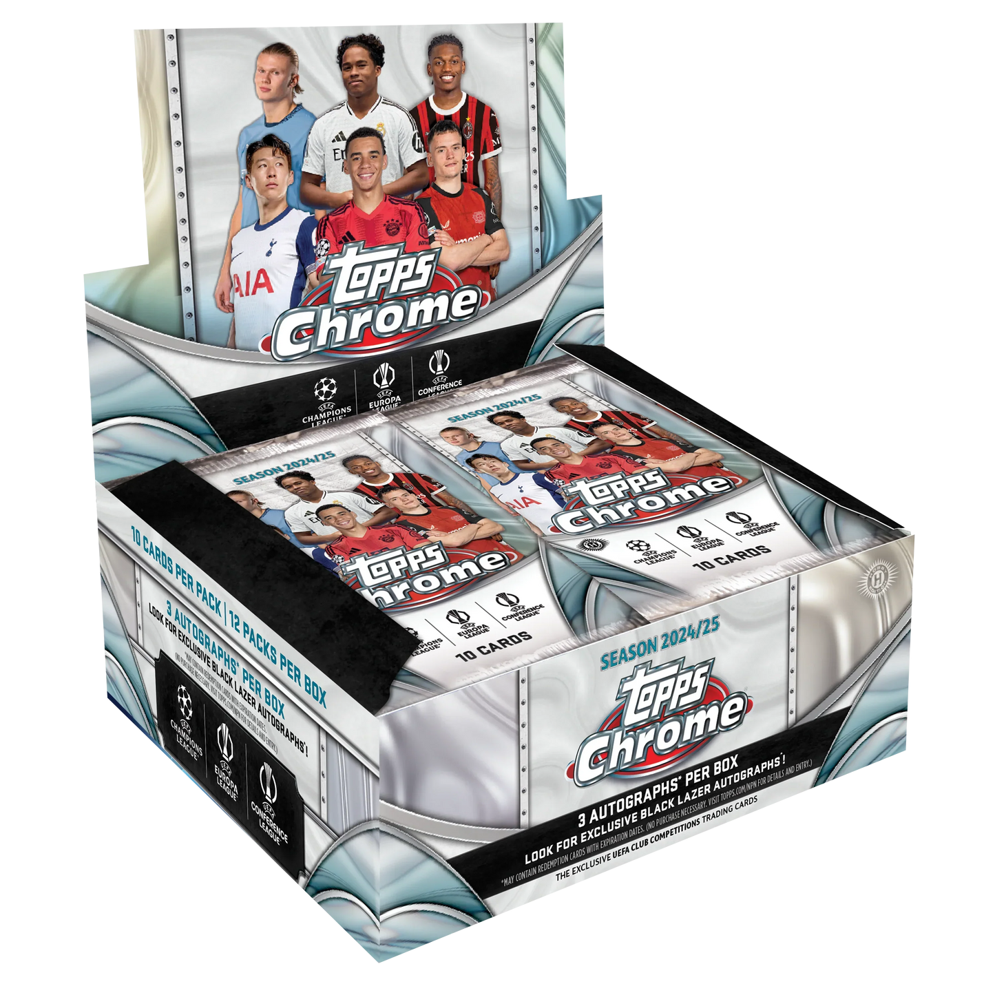 2024-25 Topps UEFA Club Competitions Chrome Soccer Jumbo Box