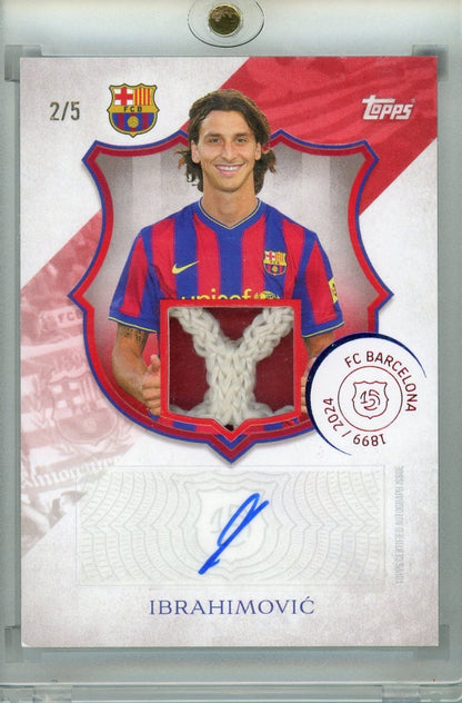 Zlatan Ibrahimovic 2025 Topps FC Legacy autograph net relic #'d 2/5