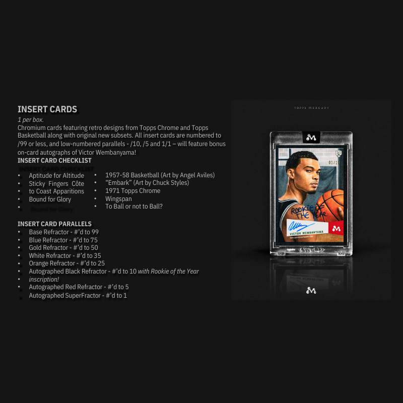 2023/24 Topps Mercury Victor Wembanyama Basketball Box