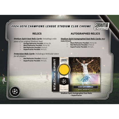 2023/24 Topps Stadium Club Chrome UEFA Soccer Hobby 12 Box Case