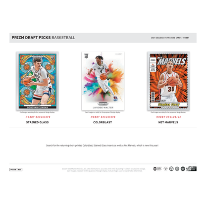 2024/25 Panini Prizm Draft Picks Collegiate Basketball Hobby 16 Box Case