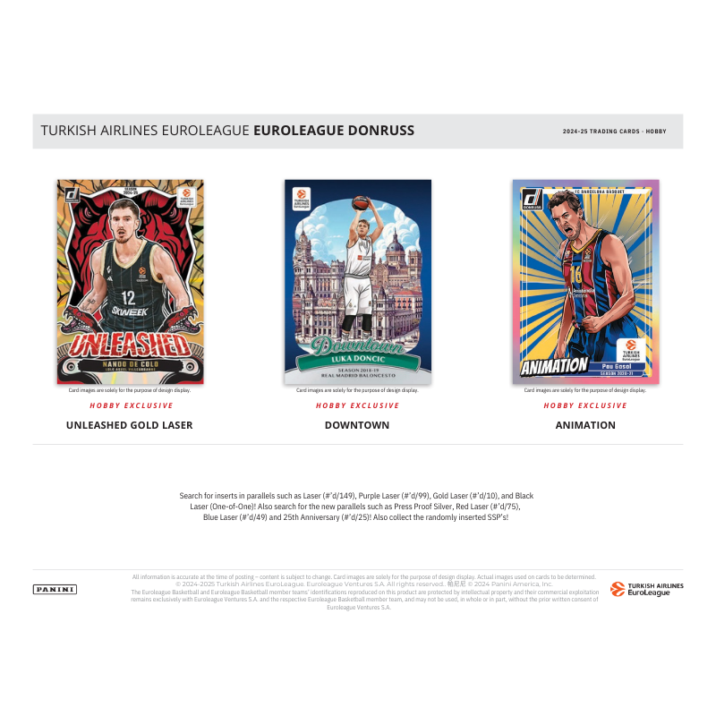 2024/25 Panini Donruss Euroleague Basketball Hobby 12 Box Case